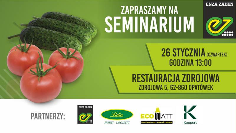 Seminarium dla plantatorów ogórków i pomidorów pod osłonami